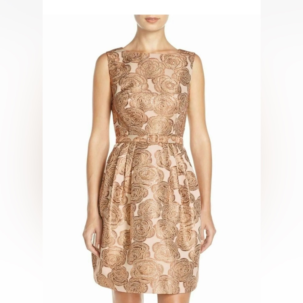 Eliza j size 12 fancy over the knee fold dress with belt